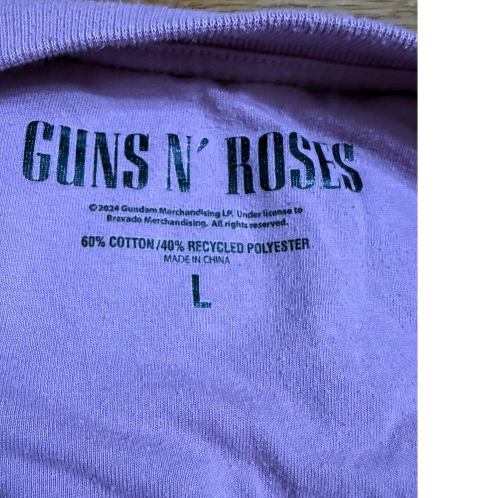 Guns N' Roses Graphic Sweatshirt Pink Mauve Oversized Crewneck Band Merch L - Picture 3 of 9